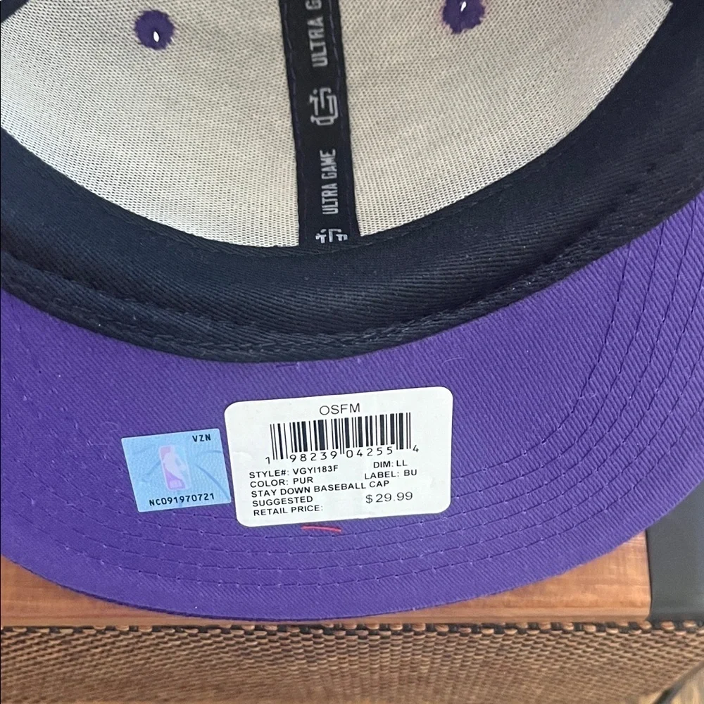 Purple LA Cap with Yellow Logo